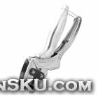 BYXAS PLA-202 Revolving Leather Belt Hole Punch + Eyelet Button Plier Tool Kit - Silver + Black