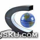 CHEERLINK High-Grade Gift 8.5cm Rotation Magnetic Levitation Globe - Black + Blue