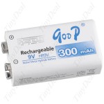9V 300mAh Replacement Rechargeable Ni-MH Battery. Обзор на InSKU.com