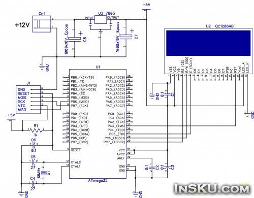 Графический монохромный дисплей LCD12864B. Обзор на InSKU.com