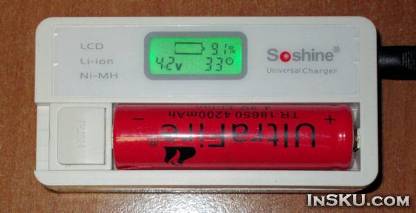Портативное зарядное устройство SoShine SC-S7 для аккумуляторов Ni-MH и Li-ion с функцией расчета емкости