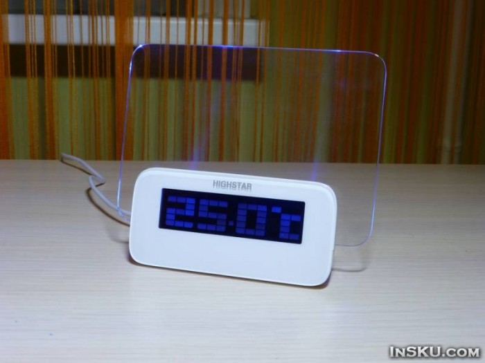 Настольные часы с LED-подсветкой, будильником, термометром. Обзор на InSKU.com