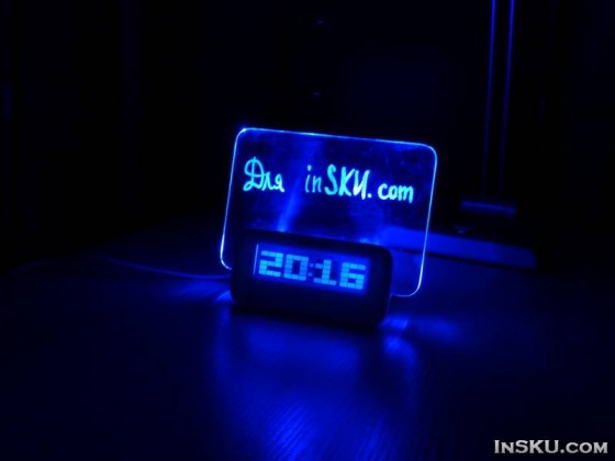 Настольные часы с LED-подсветкой, будильником, термометром