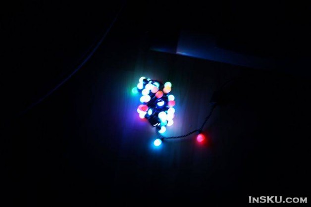 RGB гирлянда с рандомным морганием (5M, 50 LED) из Chinabuye. Обзор на InSKU.com