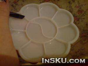 Палитру для красок в виде цветочка.Flower Shape Color Mixing Palette Paint Plate Draw Palette Nail Art Dish - White HCI-149578 . Обзор на InSKU.com