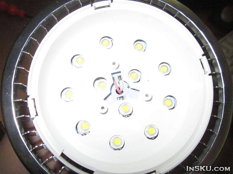 E27 12W  Светодиодная лампа на "COB" светодиоде. Обзор на InSKU.com