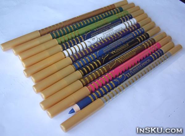 Косметические карандаши, набор 12 цветов, с Chinabuye  . Обзор на InSKU.com