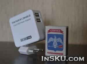 Зарядное устройство c 2 USB (3.1A). Обзор на InSKU.com