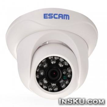 Купольная IP камера Escam Snail QD500 - мегапиксельная сестра для братьев :). Обзор на InSKU.com