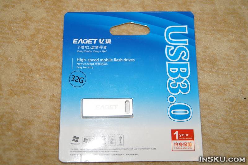 Флешка EAGET U60 USB 3.0 32Gb. Обзор на InSKU.com
