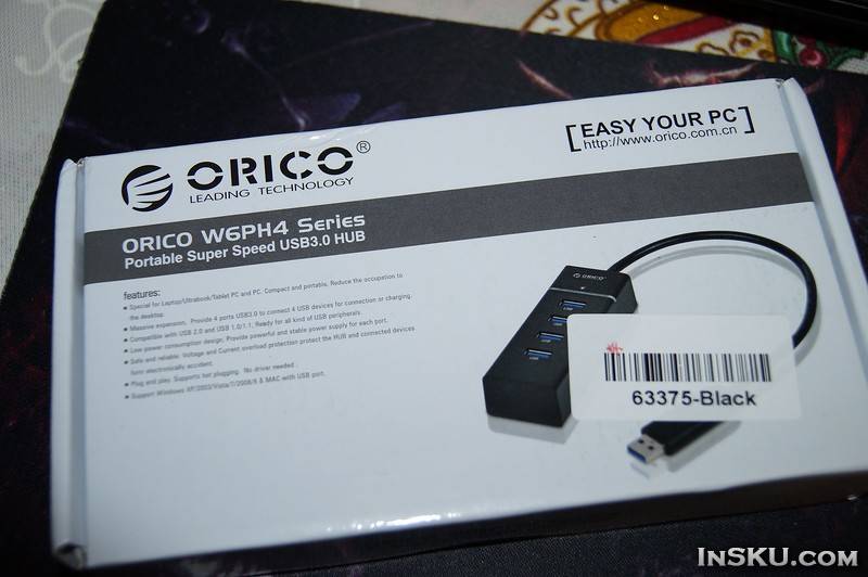 ORICO W6PH4  USB 3.0 хаб. Обзор на InSKU.com