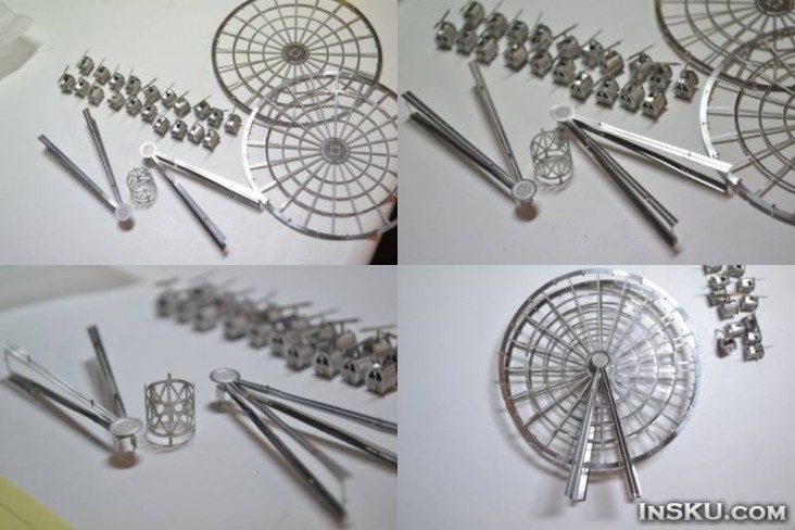 Чертово и еще раз чертово колесо, металлический 3D пазл колеса обозрения, Metallic Nano 3D DIY Ferris Wheel Jigsaw Puzzle Model. Обзор на InSKU.com