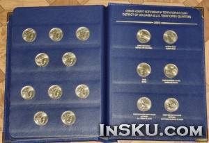 Коллекция монет в альбоме «Серии памятных монет США ’50 штатов’, ‘Округ Колумбия и территории США’ (25 центов)