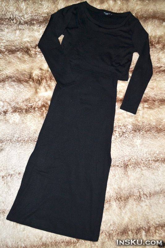 Женское длинное платье, для повседневного ношения. Обзор на InSKU.com