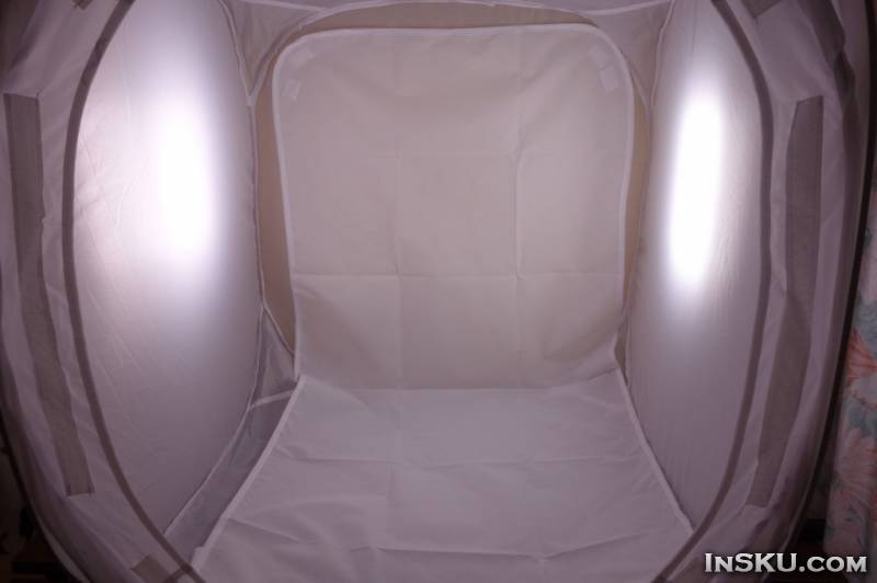 В помощь фотографу - Лайткуб, софтбокс - 50 см Photo Studio Photography Light Tent Cube Softbox with 4 Backdrops. Обзор на InSKU.com