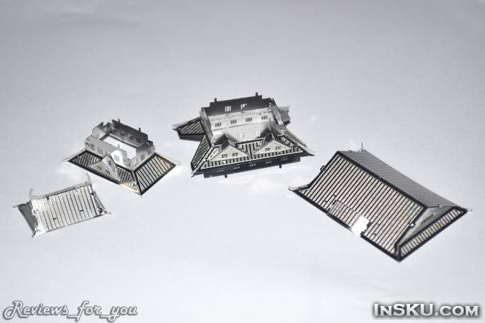 Металлический 3D пазл - 'Замок Химэдзи', Himeji Castle 3D Metallic Nano Puzzle. Обзор на InSKU.com
