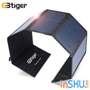 Крупная солнечная панель GBtiger 40W (5V 1.5A + DC 19V 1.5A). Обзор на InSKU.com