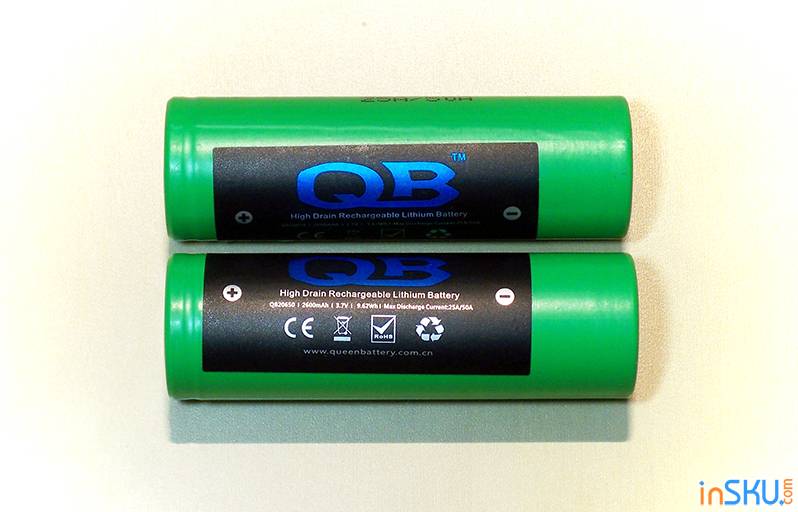 Queen Battery - китайские Li-ion аккумуляторы с честной емкостью. Обзор на InSKU.com