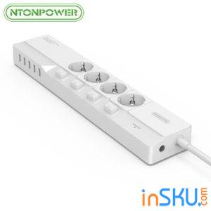 NTONPOWER NSJ-4A5U-EU - обстоятельная переноска на стол (5 USB/40W+4AC/ 4000W). Обзор на InSKU.com
