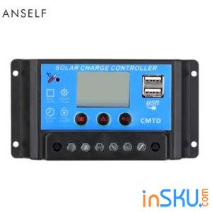 Мини-обзор контроллера Anself 20A 12V/24V для солнечных панелей. Обзор на InSKU.com