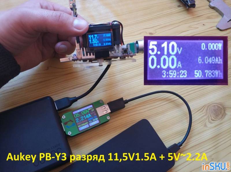 Aukey PB-Y3 - обзор огромного павербанка на реальные 30000mAh (2*USB, QC 3.0, type-C). Обзор на InSKU.com