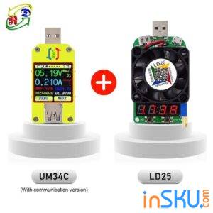 USB тестер RD UM34C (с блютузом!) и USB нагрузка RD LD25 25 Вт. Обзор на InSKU.com