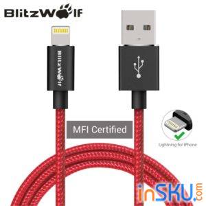 Сертифицированный кабель для iPhone BlitzWolf MFI или владельцы эппл должны СТРАДАТЬ. Обзор на InSKU.com
