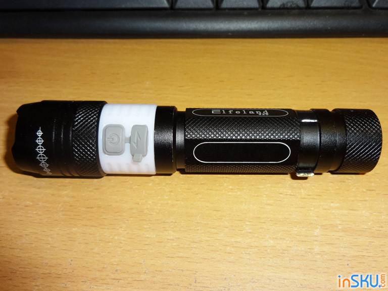 «Мастхэв» фонарик Elfeland T6 2000lm с Micro-USB гнездом и аккумулятором 18650 в комплекте.. Обзор на InSKU.com