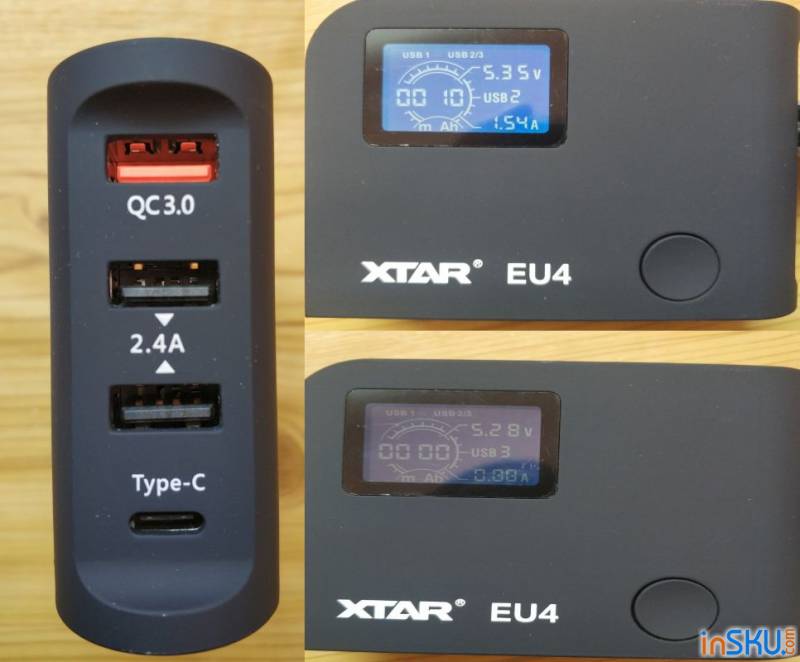Зарядное устройство XTAR EU4 (64W/QC/PD). Обзор на InSKU.com