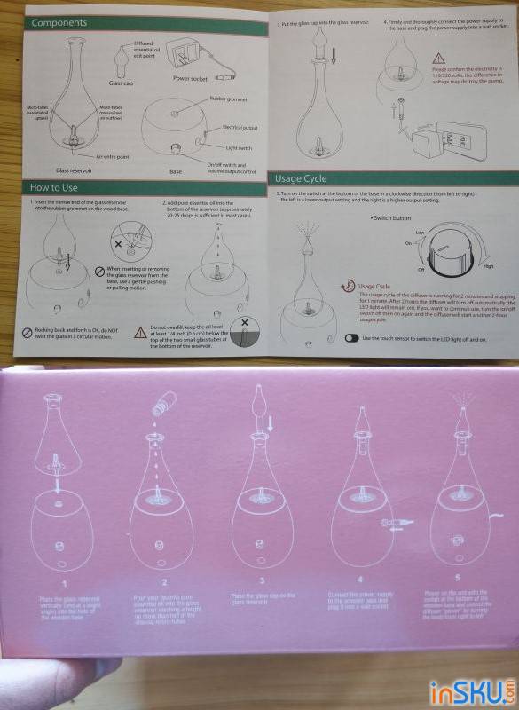 Аромалампа Raindrop и набор эфирных масел от Organic Aromas® (Тайвань). Обзор на InSKU.com