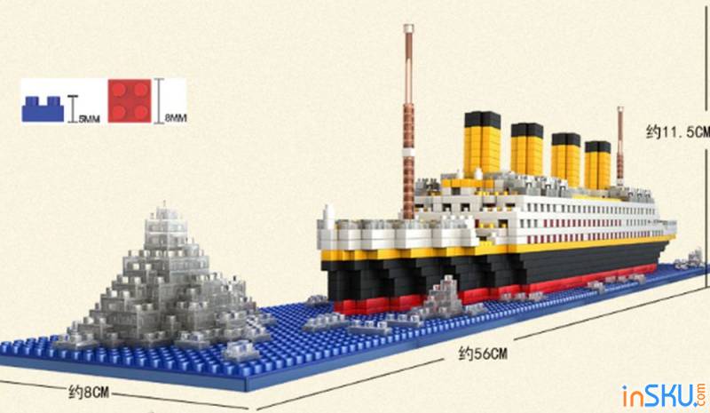 Лего с Алиэкспресс - собираем Титаник с айсбергом!. Обзор на InSKU.com