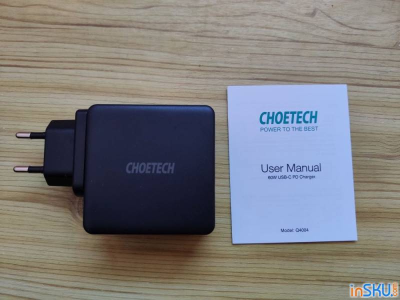 Сетевая зарядка CHOETECH PD 60W USB-C - одна на все девайсы. Обзор на InSKU.com