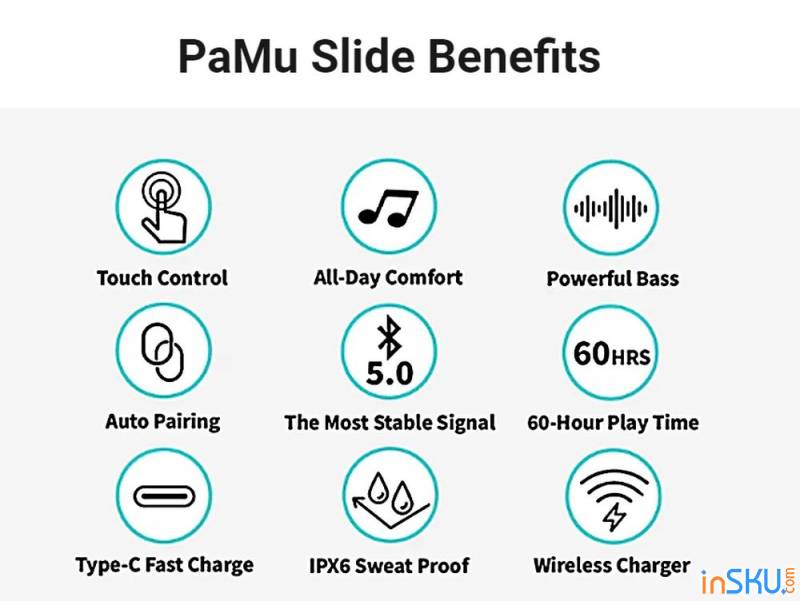 TWS-наушники PaMu Slide Plus: обзор возможностей и "плюшек". Обзор на InSKU.com
