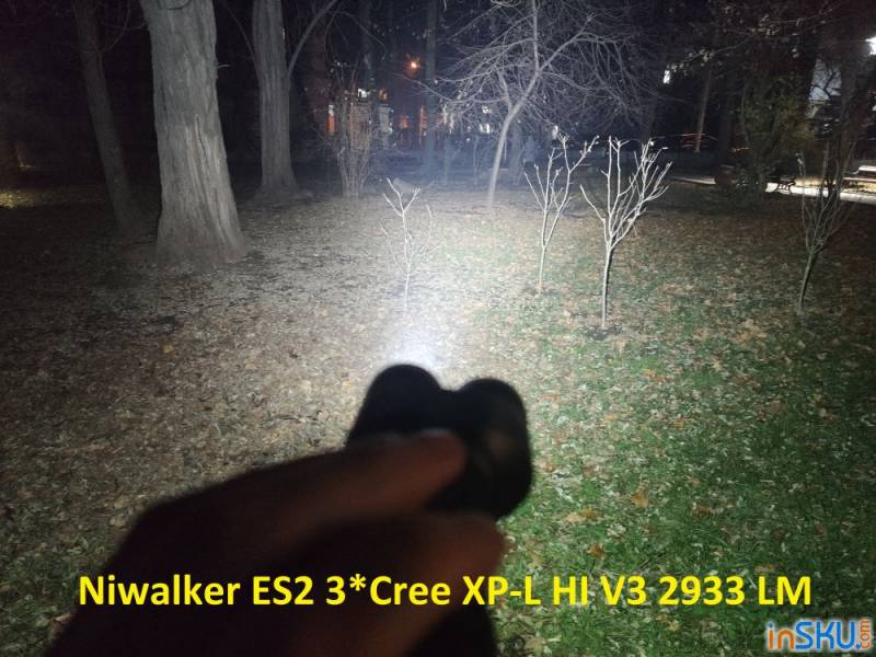 Обзор фонаря Niwalker ES2 - 3*Cree XP-L HI V3 + 3*Seoul LED (NW+UV). Обзор на InSKU.com