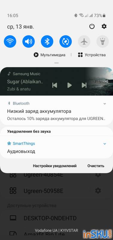 TWS-наушники Ugreen HiTune T1: система шумоподавления для разговоров и эквалайзер для музыки. Обзор на InSKU.com
