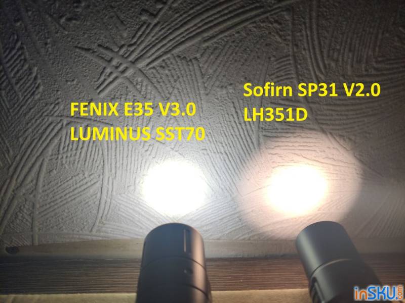 Обзор Fenix E35 V3.0 - городской фонарь на LUMINUS SST70. Обзор на InSKU.com
