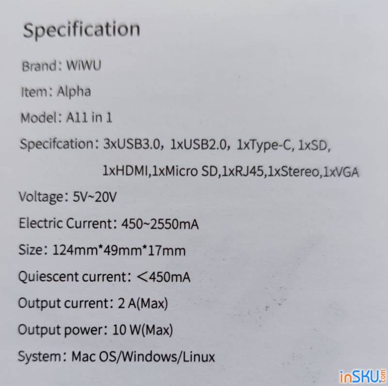 Обзор WiWU Alpha 11 in 1 - хаб USB C, где все разъемы в одном устройстве. Обзор на InSKU.com