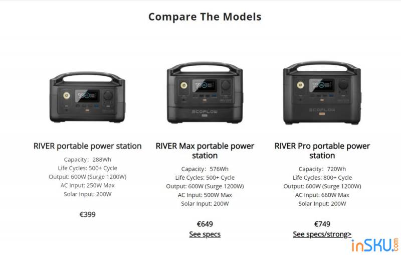 Обзор EcoFlow RIVER - "павербанк-чемодан" (2 x AC, 600W мощностью и 288Wh емкости, чистая синусоида). Обзор на InSKU.com