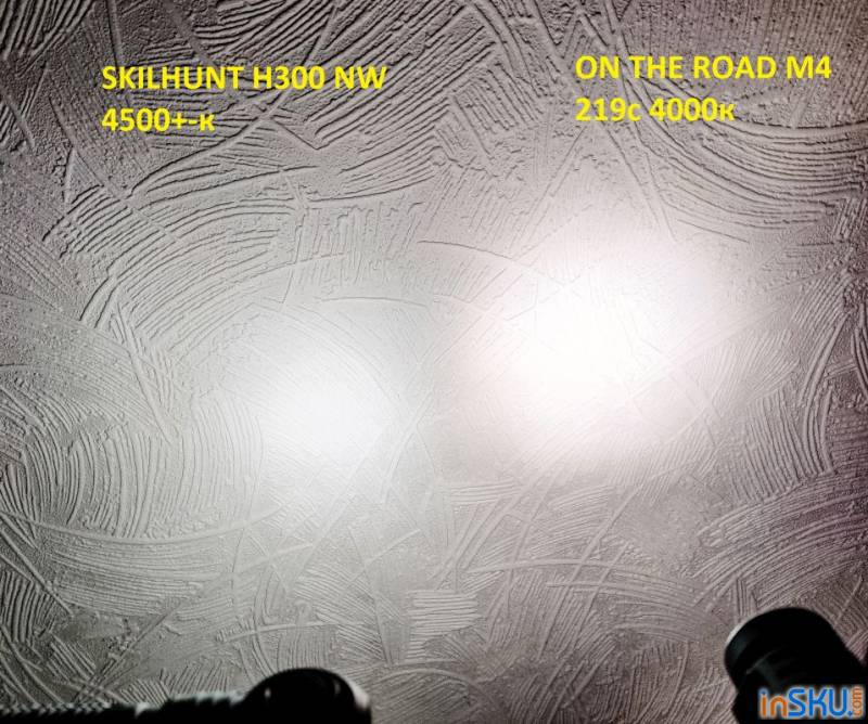 Обзор фонаря ON THE ROAD M4 - трипл из NICHIA 219CT 4000K и тайп-с зарядка. Обзор на InSKU.com