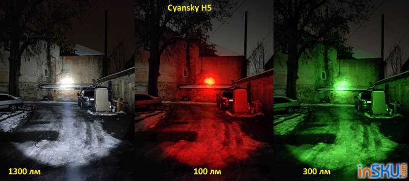 Обзор охотничьего фонаря Cyansky H5 - XHP35 HI и светофильтры красный/зеленый. Обзор на InSKU.com