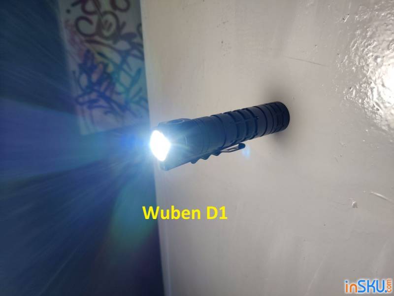 Обзор Wuben D1 - компактный флудерный фонарь-павербанк под 18 650. Обзор на InSKU.com