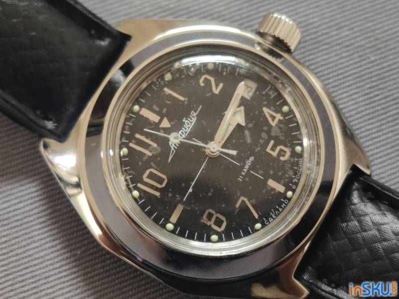 Кастомные часы Амфибия - 670921 из завода в Чистополе - в классическом стиле. Обзор на InSKU.com