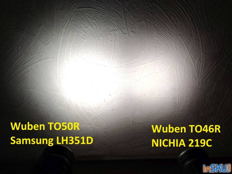 Обзор фонаря Wuben TO50R - квадрипл с Samsung LH351D и питание от 21700. Обзор на InSKU.com