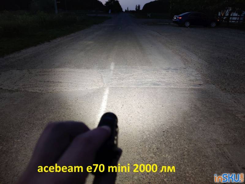 Обзор фонаря Acebeam E70 Mini - красивый полочник с правильным светом 3 x High CRI Nichia 519A. Обзор на InSKU.com
