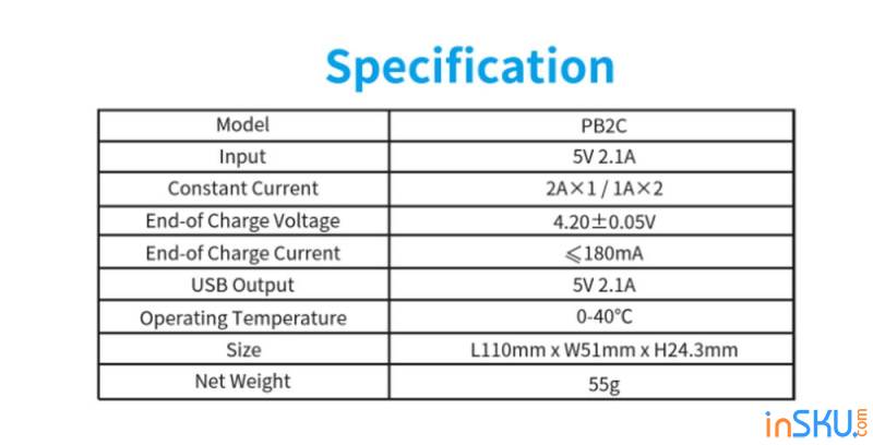 Обзор XTAR PB2S - зарядка-павербанк со сменными аккумуляторами и QC. Обзор на InSKU.com