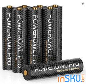 Обзор аккумуляторов POWEROWL PRO Goldtop AAA 1100mAh - низкий саморазряд и 1200 циклов. Обзор на InSKU.com