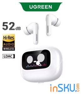 Обзор наушников UGREEN Echo Buds с 52dB ANC и Bluetooth 5.4. Обзор на InSKU.com