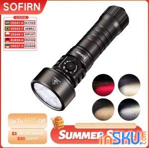 Обзор Sofirn SD11 — дайверский фонарь с тёплым, холодным и красным светом. Обзор на InSKU.com
